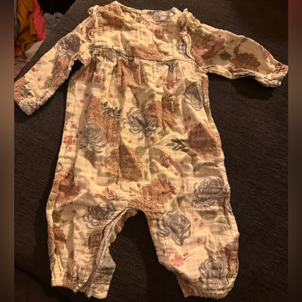 Angel Dear Cream and Pink Baby Outfit